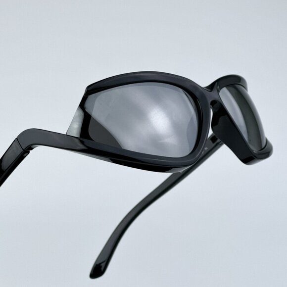 Balenciaga BB0289S 001 BRAND NEW Sunglasses Black Mirror Wraparound Unisex - Picture 1 of 12